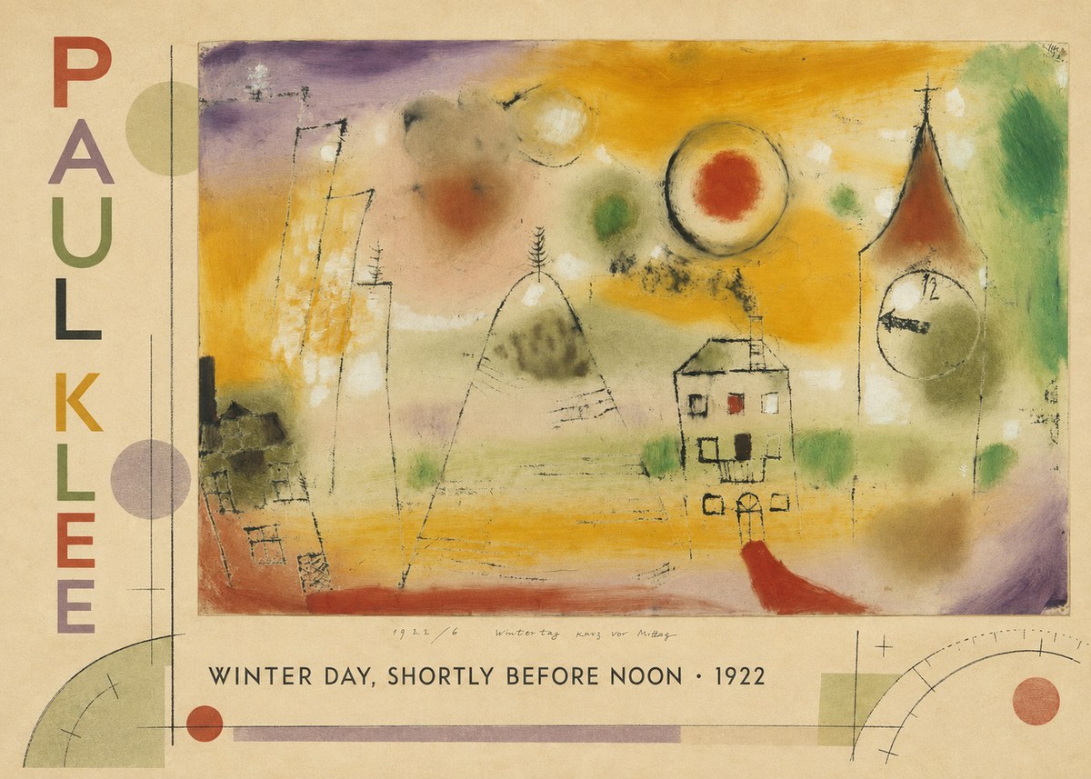 Paul Klee Winter Day, Shortly Before Noon No2 - Juliste