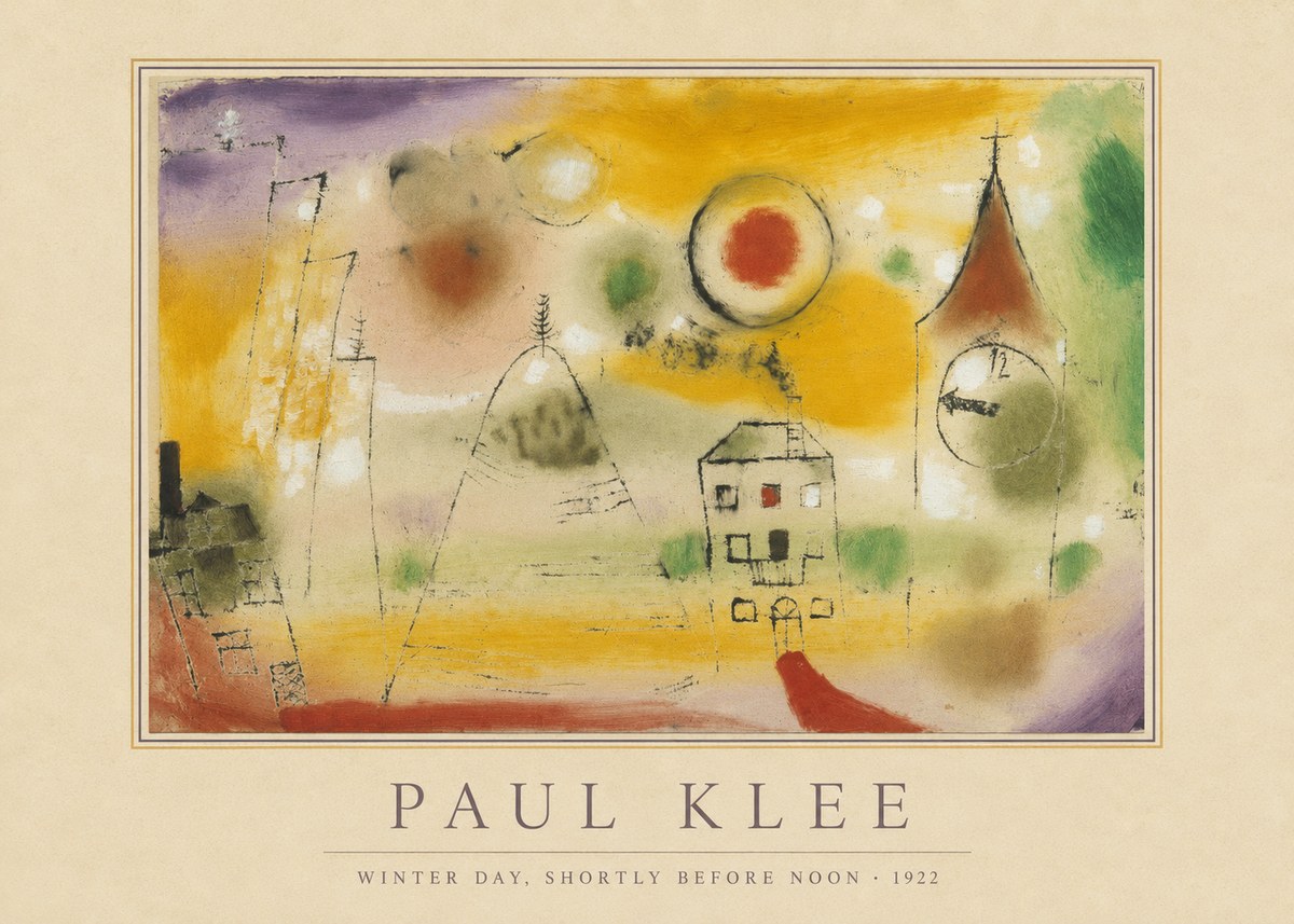 Paul Klee Winter Day, Shortly Before Noon No4 - Juliste