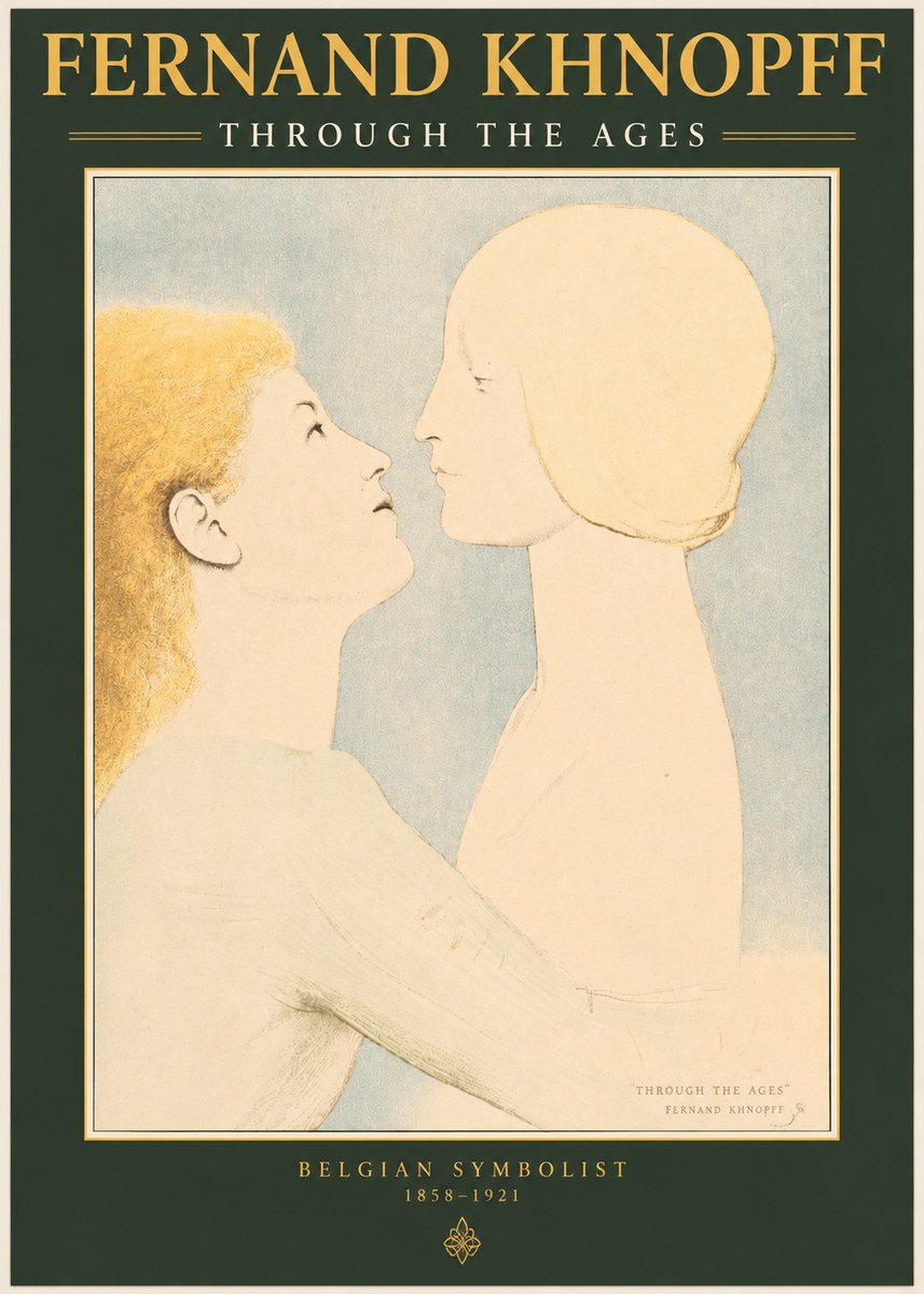 Fernand Khnopff Through the Ages No2 - Juliste