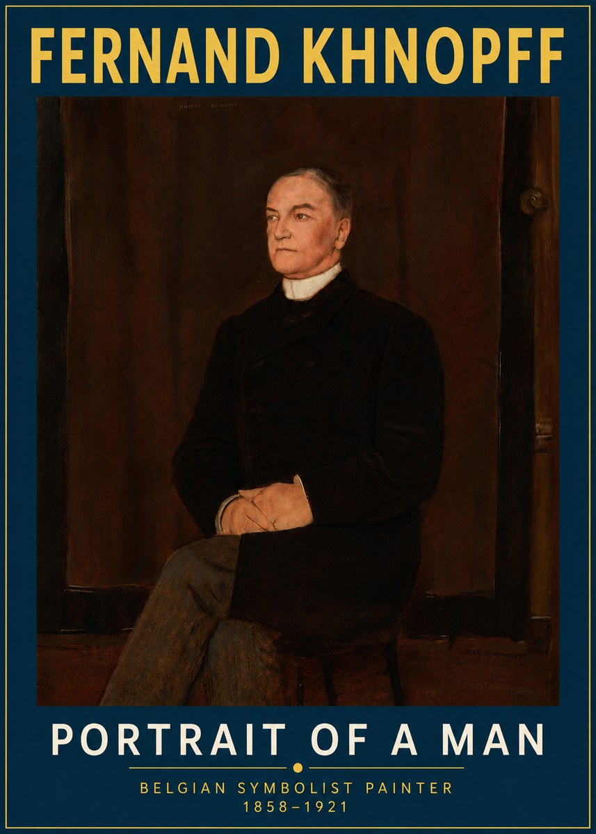 Fernand Khnopff Portrait of a Man No4 - Juliste