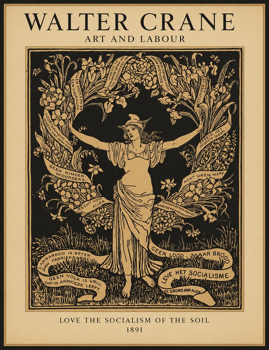 Walter Crane Art and Labour No1 - Juliste