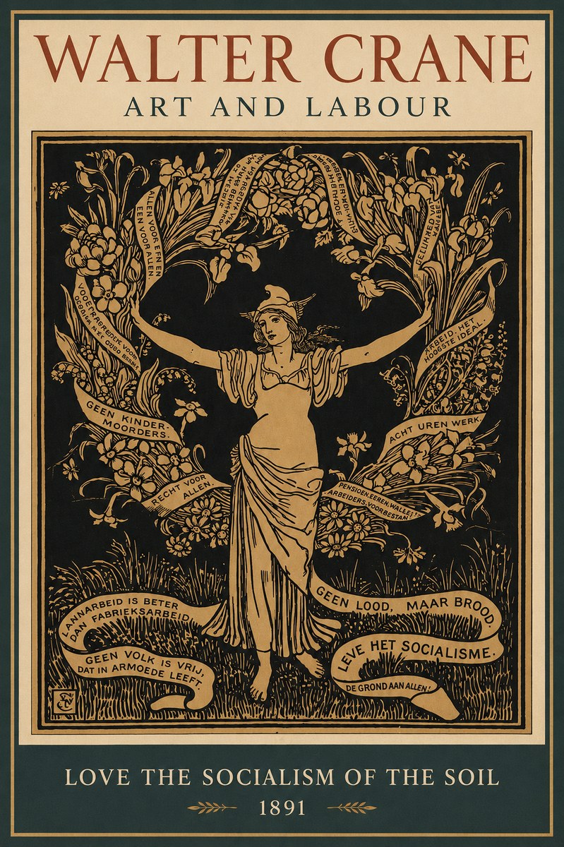 Walter Crane Art and Labour No2 - Juliste