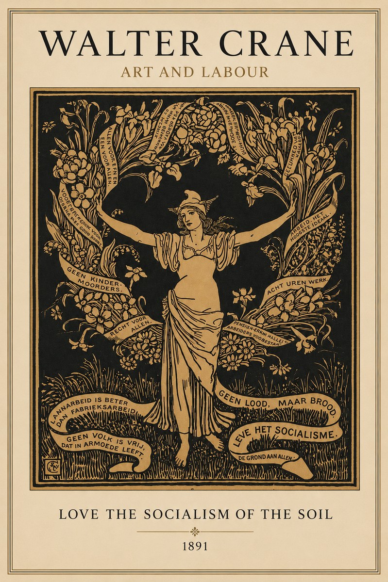 Walter Crane Art and Labour No3 - Juliste