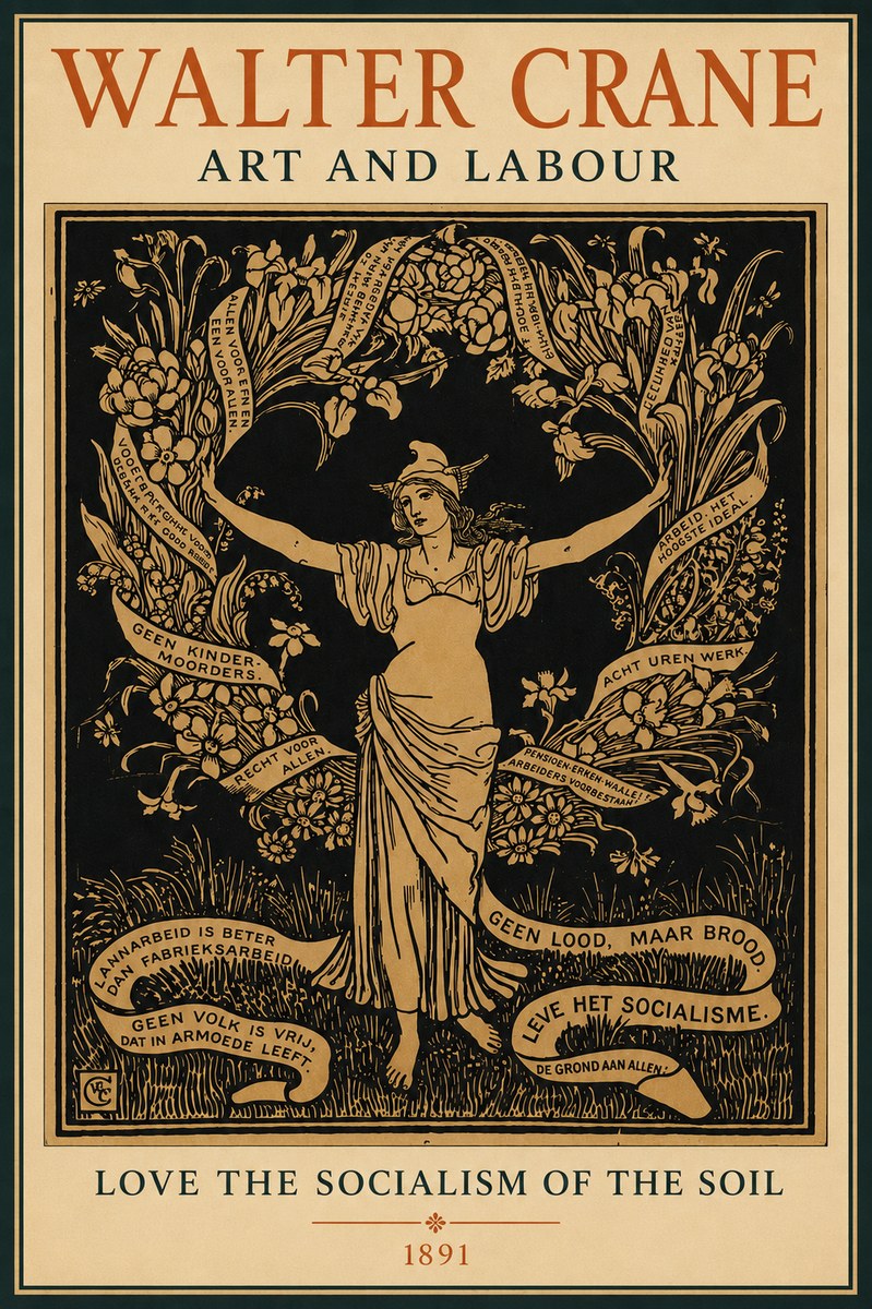 Walter Crane Art and Labour No4 - Juliste