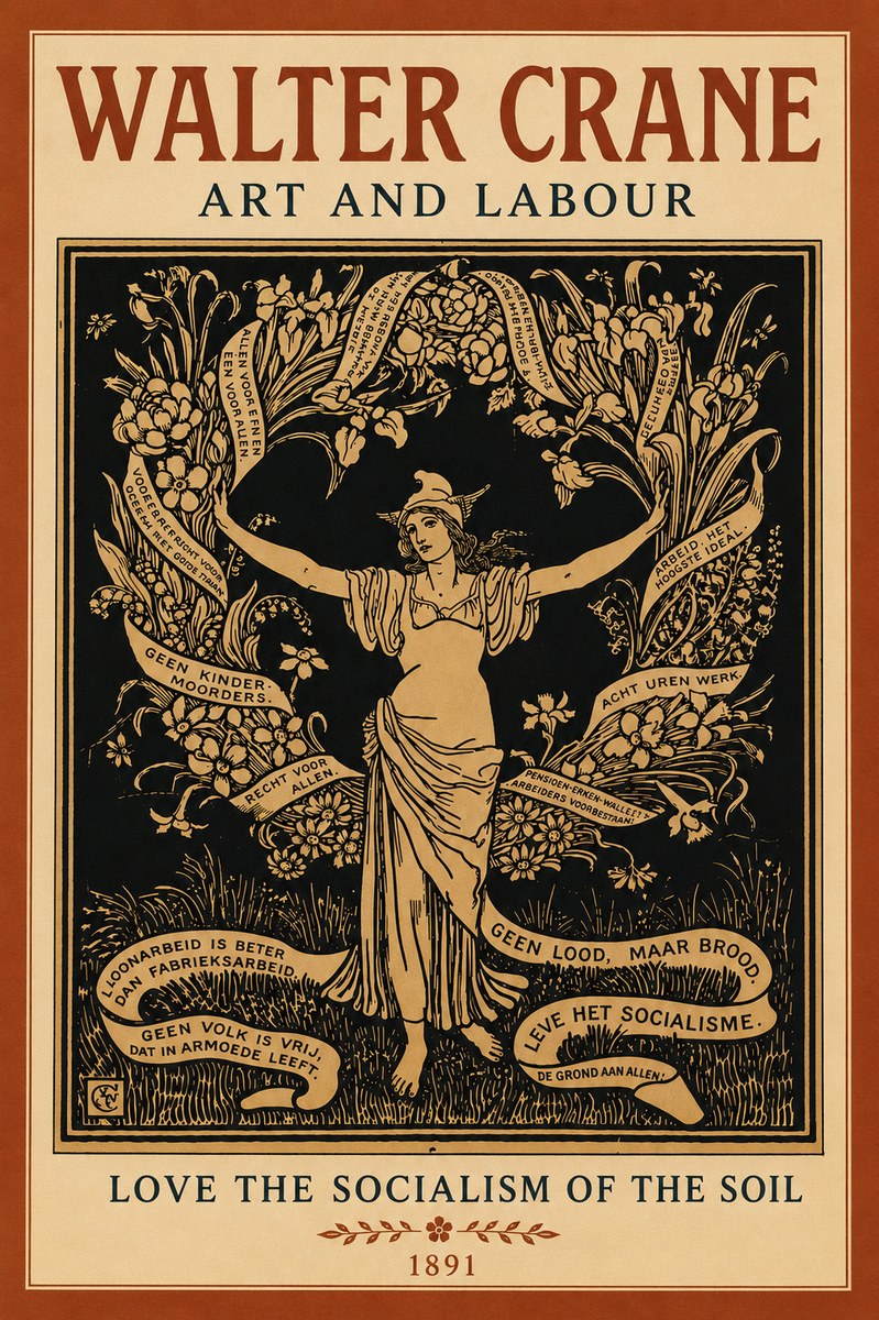 Walter Crane Art and Labour No6 - Juliste