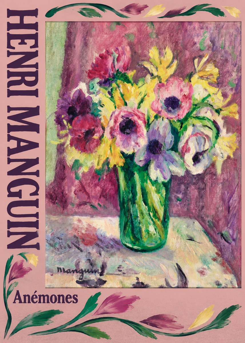 Henri Manguin Anémones No3 - Juliste
