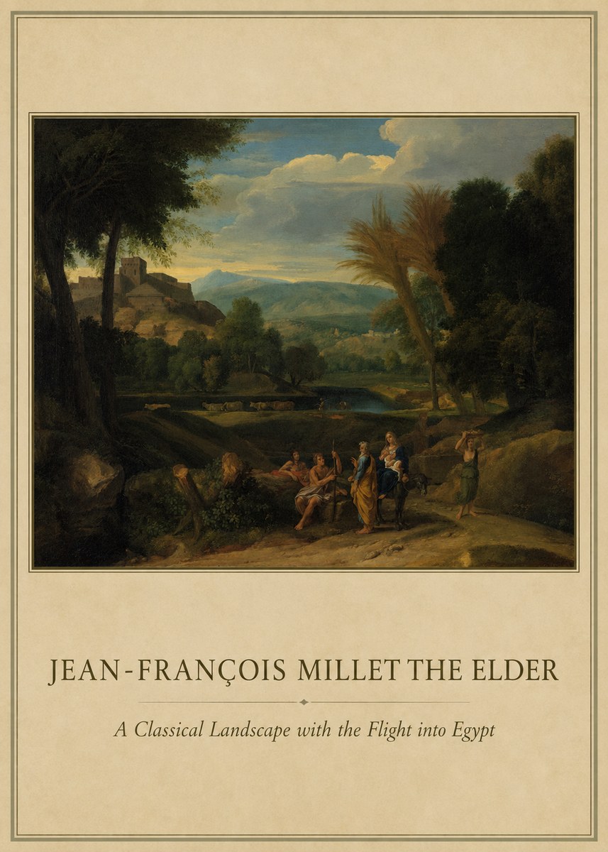 Jean-François Millet A Classical Landscape with the Flight into Egypt No1 - Juliste