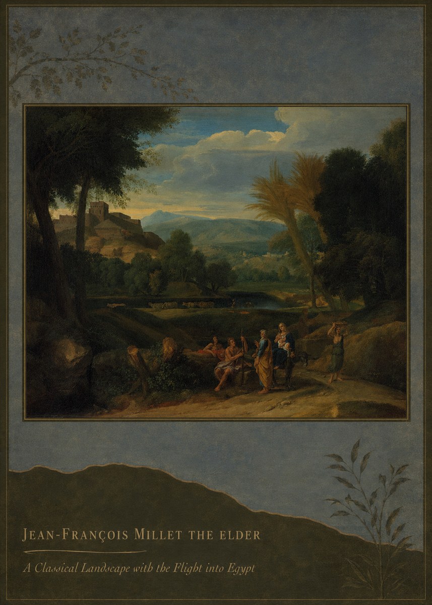 Jean-François Millet A Classical Landscape with the Flight into Egypt No3 - Juliste