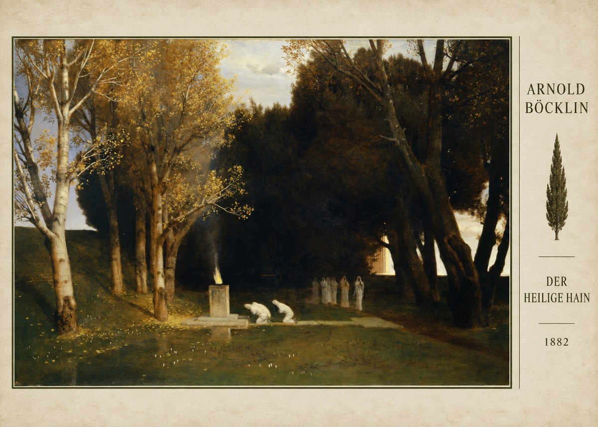 Arnold Böcklin Der Heilige Hain I No4 - Juliste