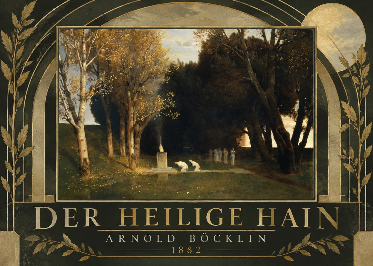 Arnold Böcklin Der Heilige Hain I No6 - Juliste