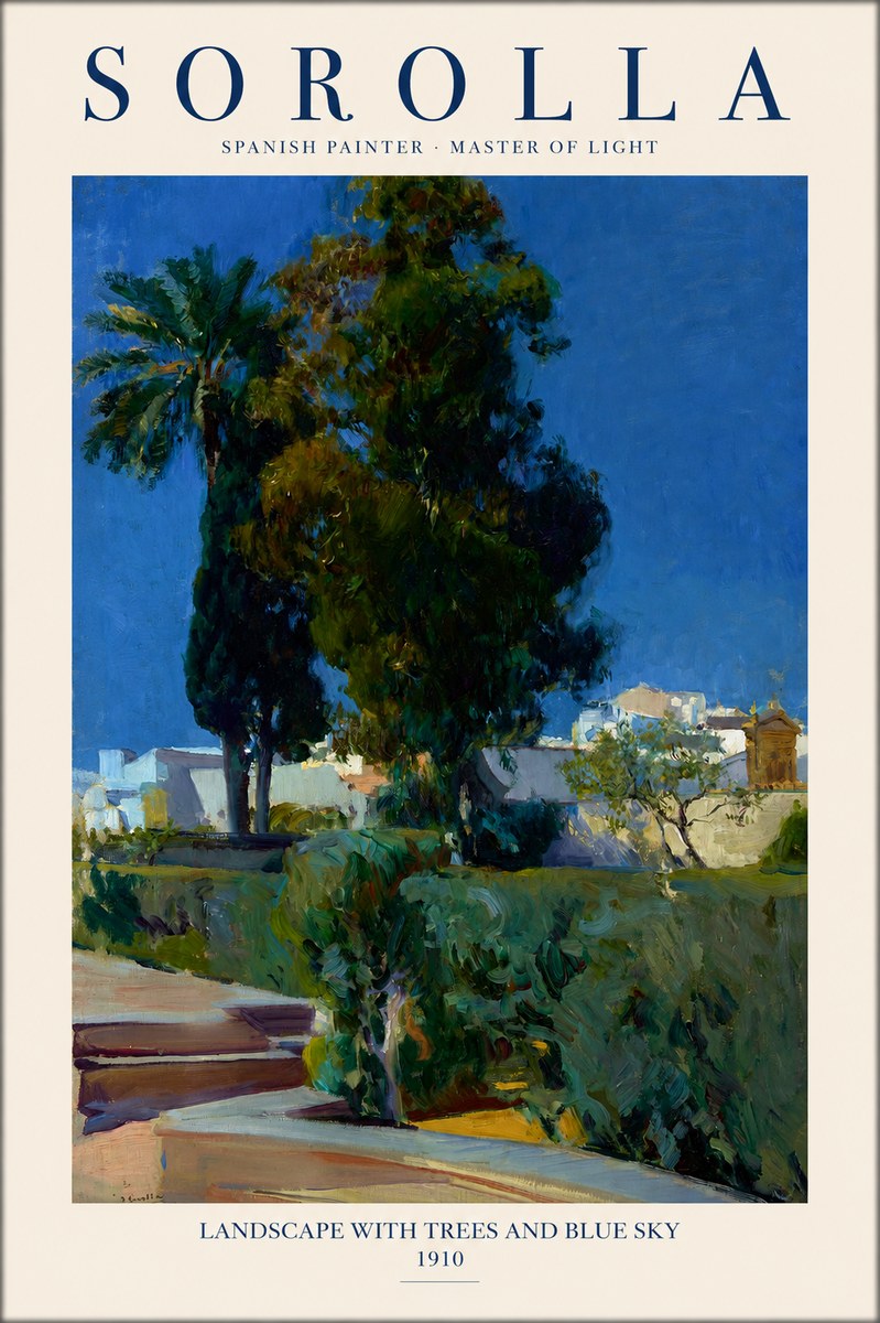 Sorolla Landscape with Trees and Blue Sky No1 - Juliste