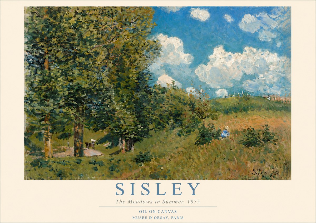 Sisley The Meadows in Summer, 1875 No3 - Juliste