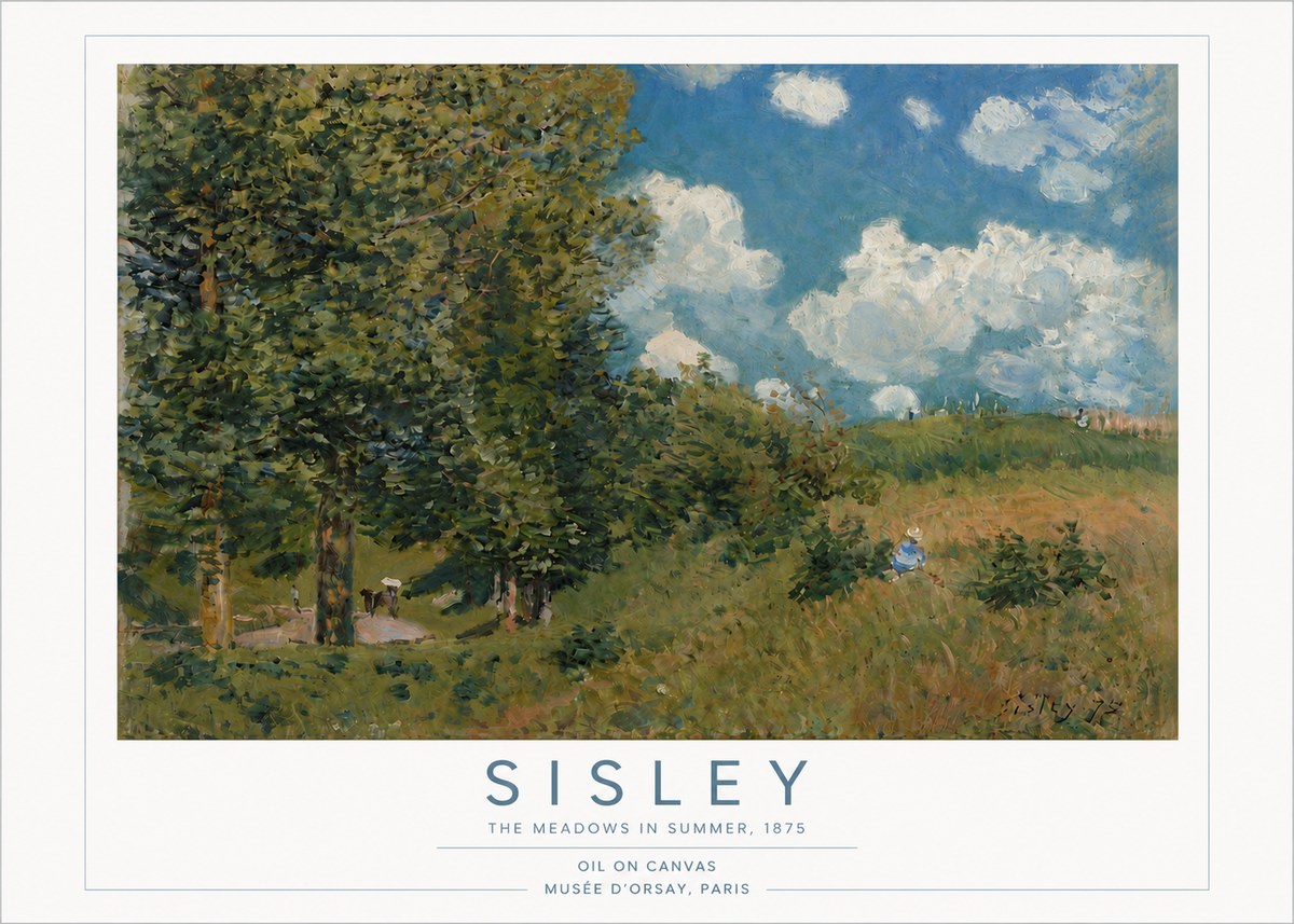 Sisley The Meadows in Summer, 1875 No4 - Juliste