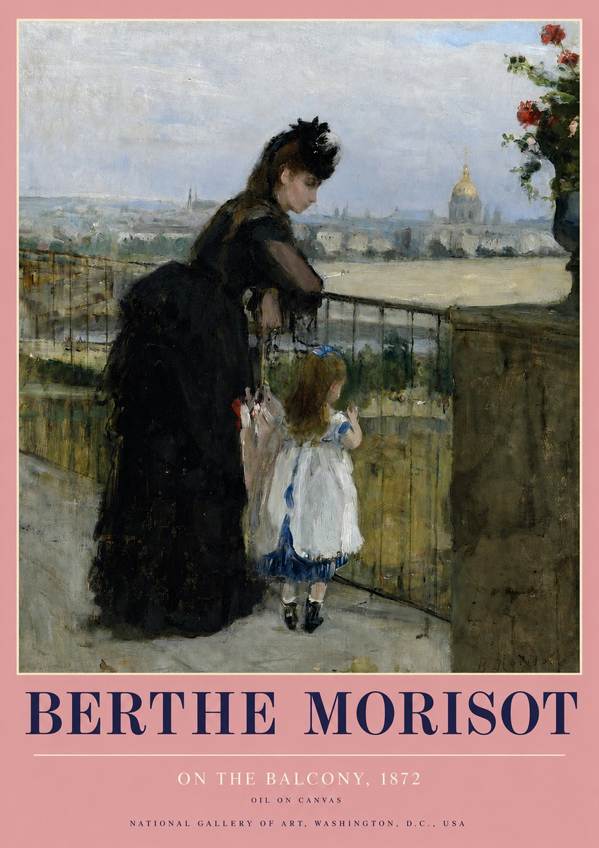 Berthe Morisot On the Balcony, 1872 No2 - Juliste