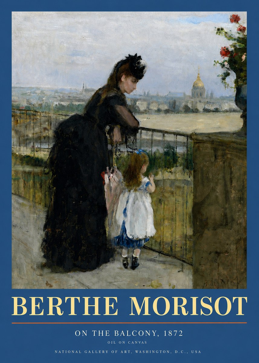 Berthe Morisot On the Balcony, 1872 No3 - Juliste