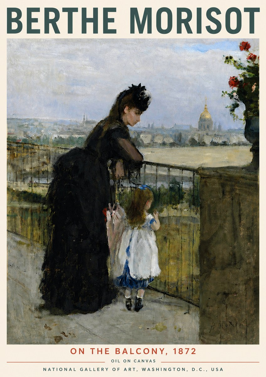 Berthe Morisot On the Balcony, 1872 No4 - Juliste