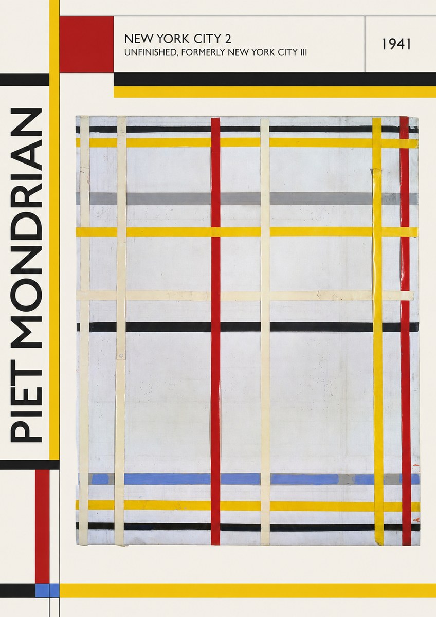 Piet Mondrian New York City 2 No2 - Juliste