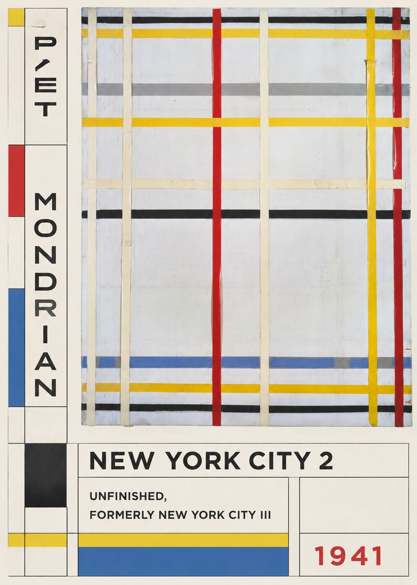 Piet Mondrian New York City 2 No4 - Juliste