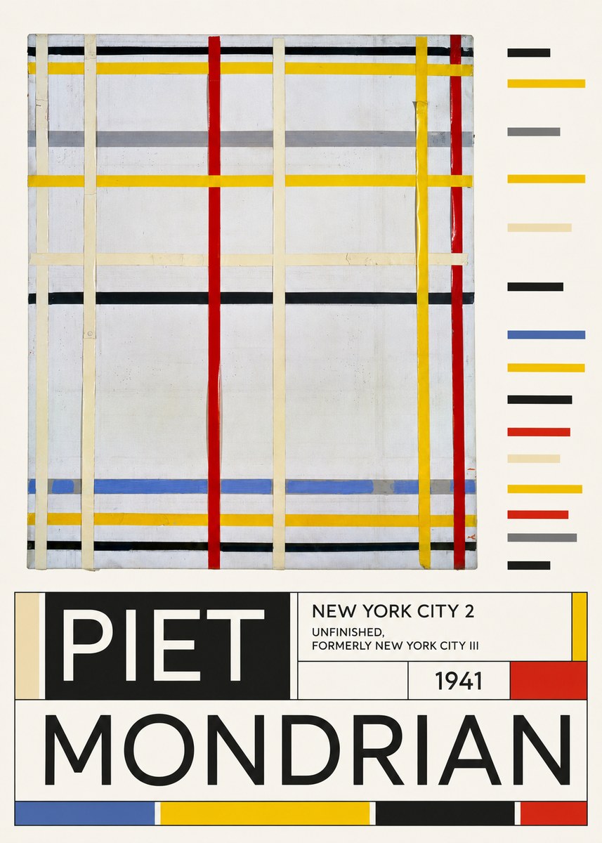 Piet Mondrian New York City 2 No6 - Juliste
