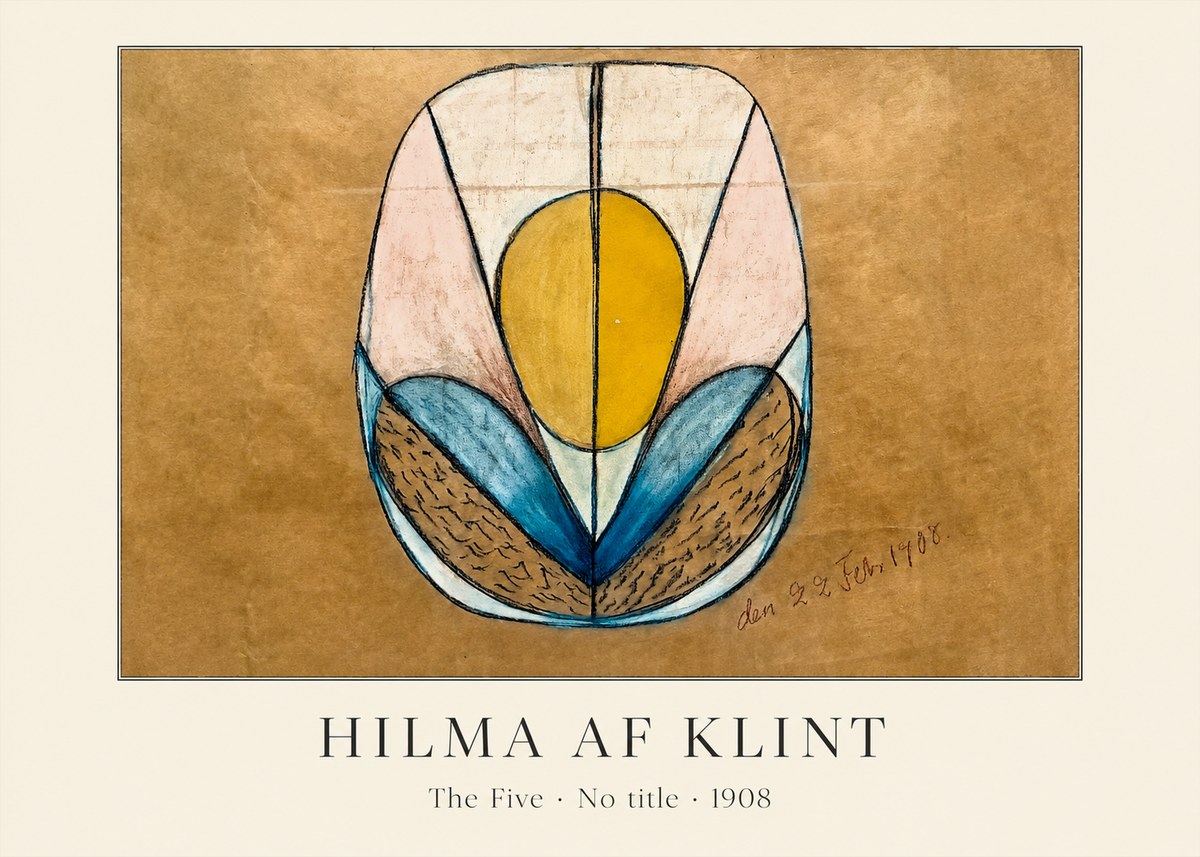 Hilma af Klint The Five - No Title No3 - Juliste
