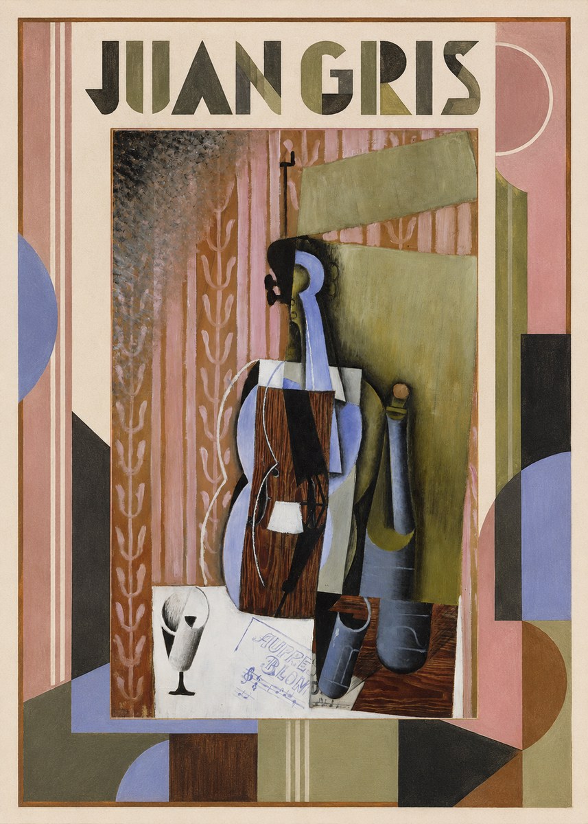 Juan Gris Still Life with Mandolin No1 - Juliste