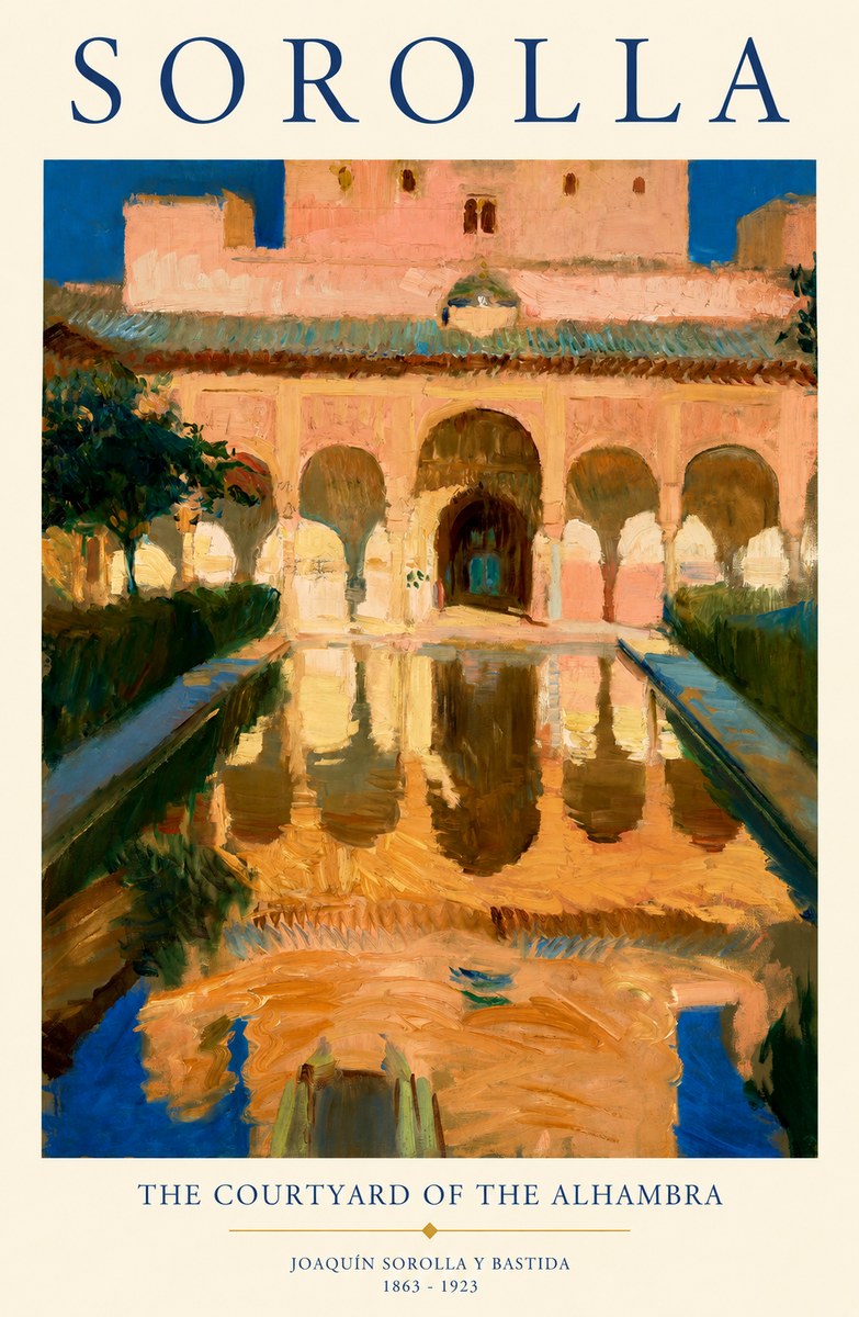 Sorolla The Courtyard of the Alhambra No1 - Juliste