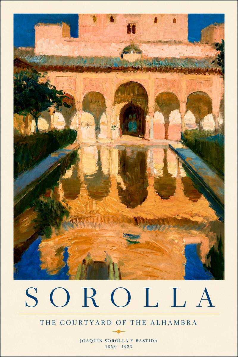 Sorolla The Courtyard of the Alhambra No2 - Juliste