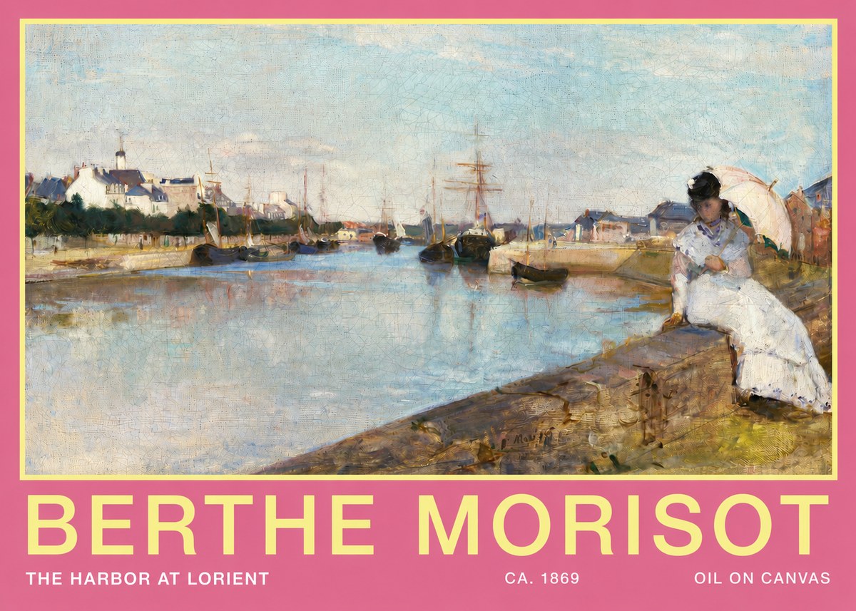 Berthe Morisot The Harbor at Lorient No2 - Juliste