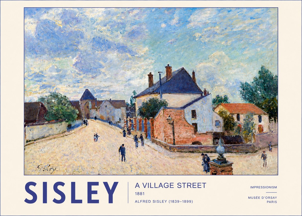 Sisley A Village Street No3 - Juliste