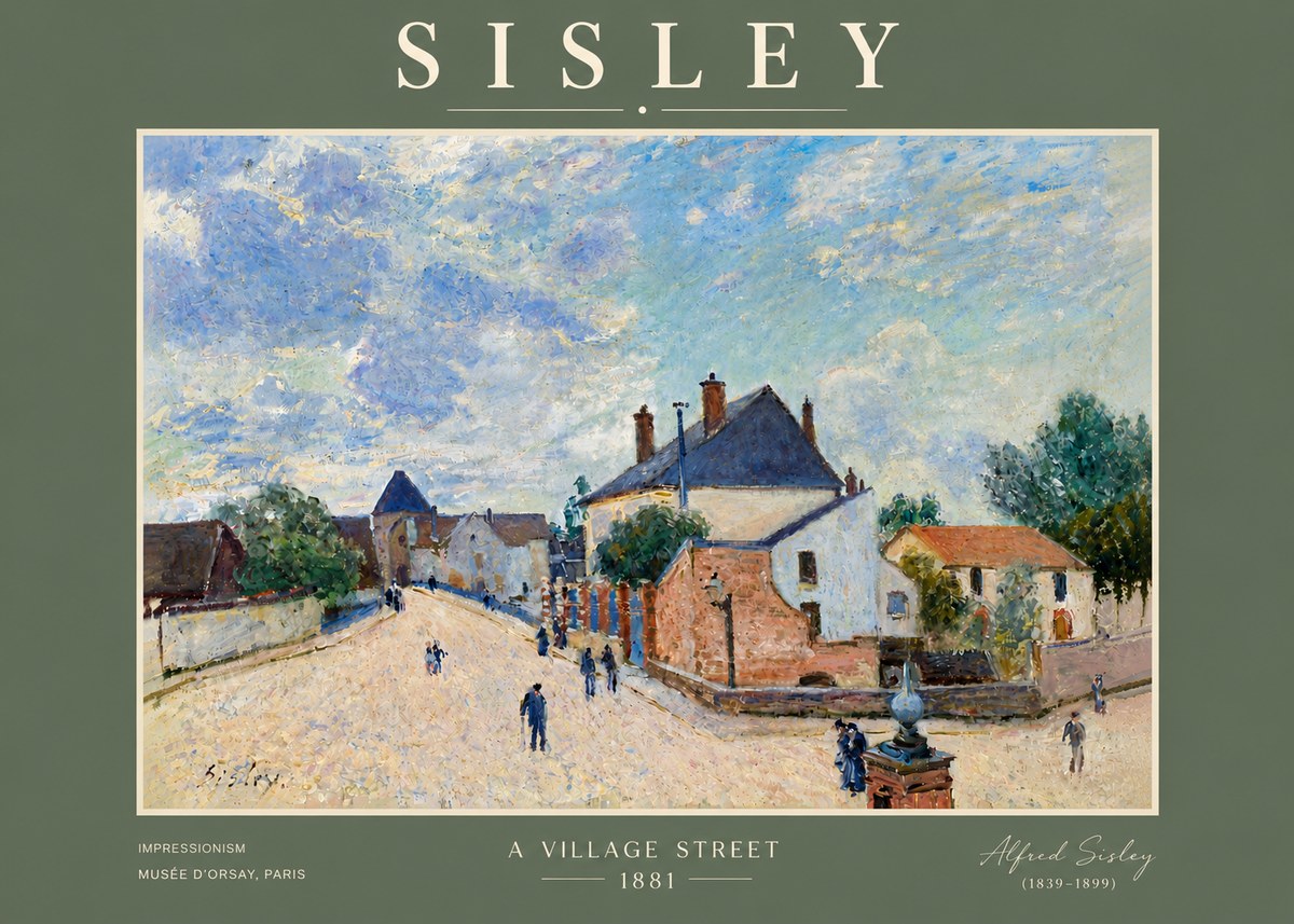 Sisley A Village Street No5 - Juliste
