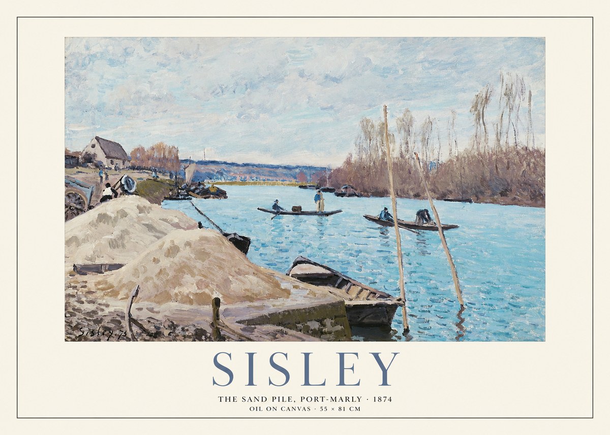 Sisley The Sand Pile, Port-marly No1 - Juliste
