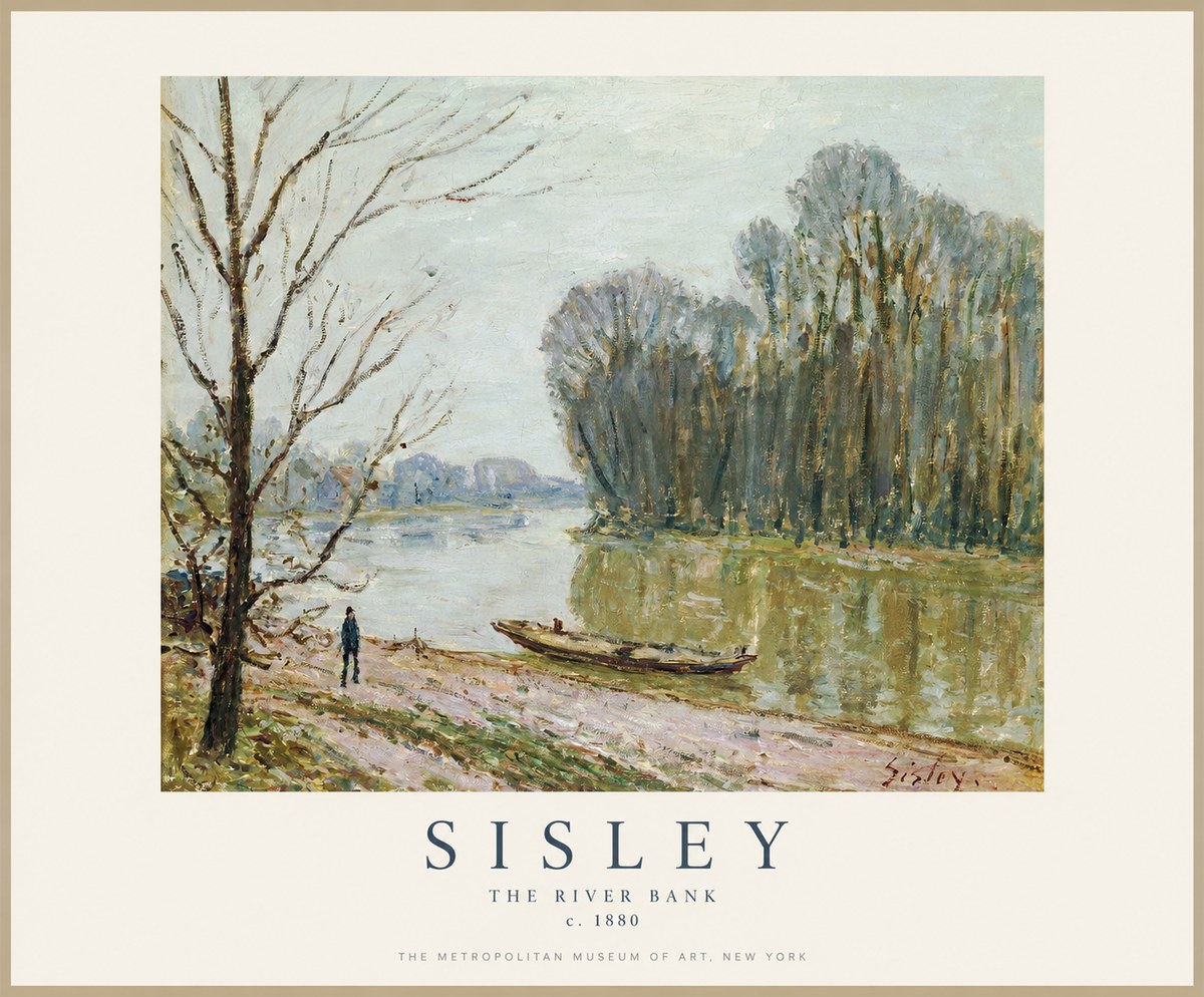 Sisley The River Bank II No1 - Juliste