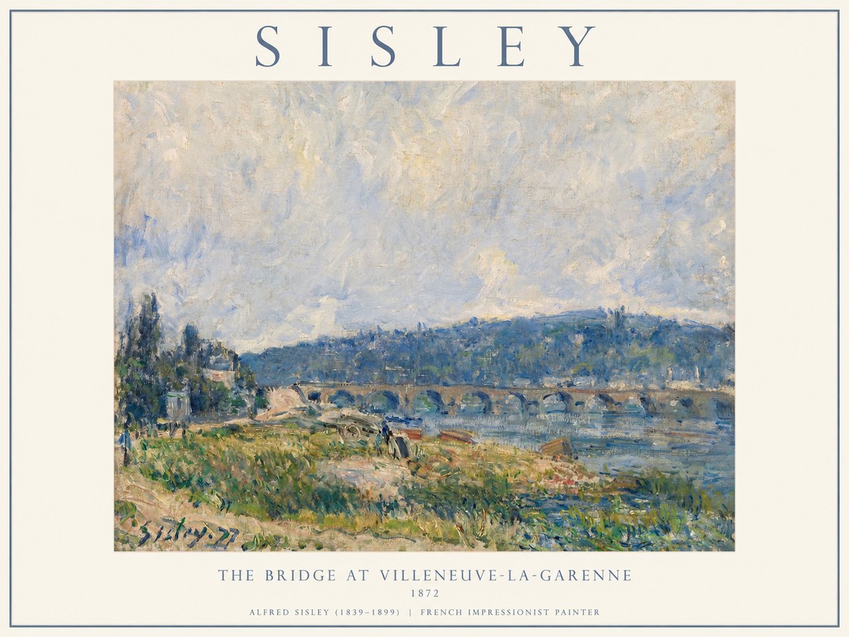 Sisley The Bridge at Villeneuve-la-garenne III No1 - Juliste