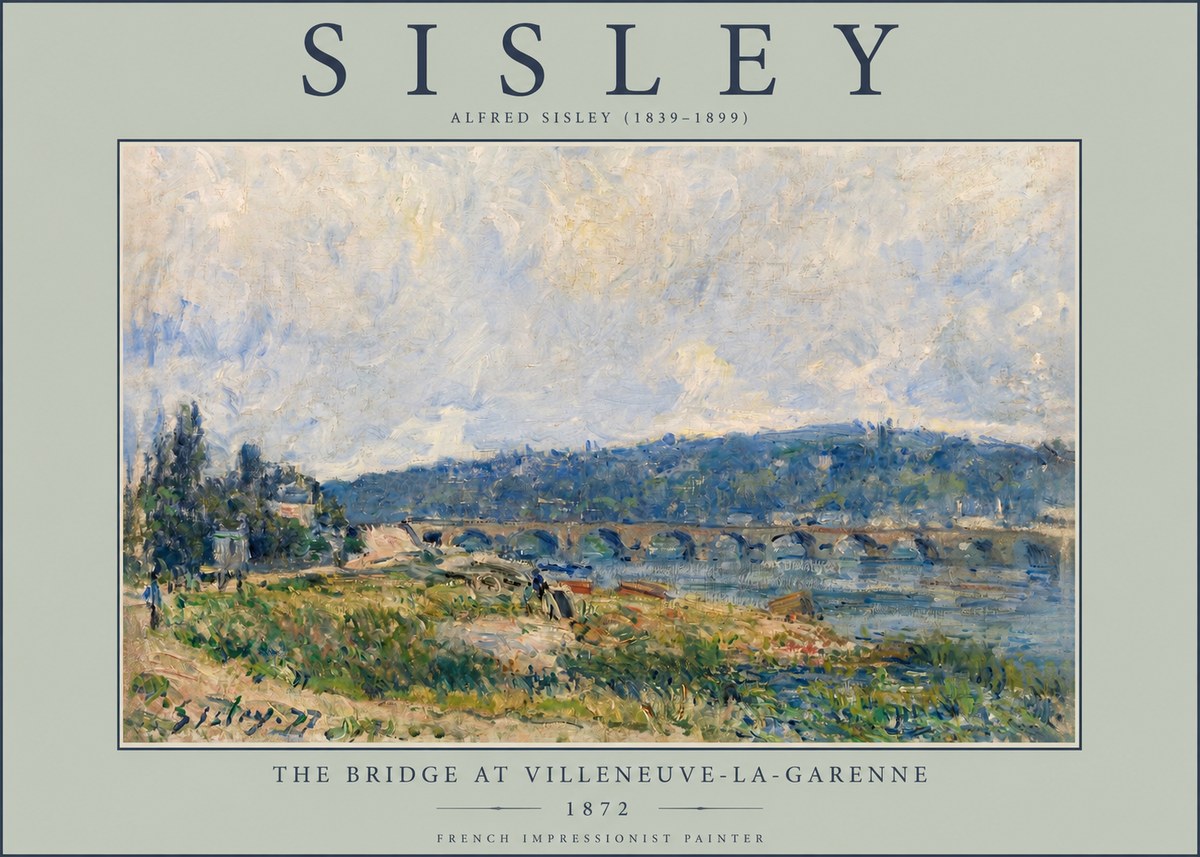 Sisley The Bridge at Villeneuve-la-garenne III No2 - Juliste