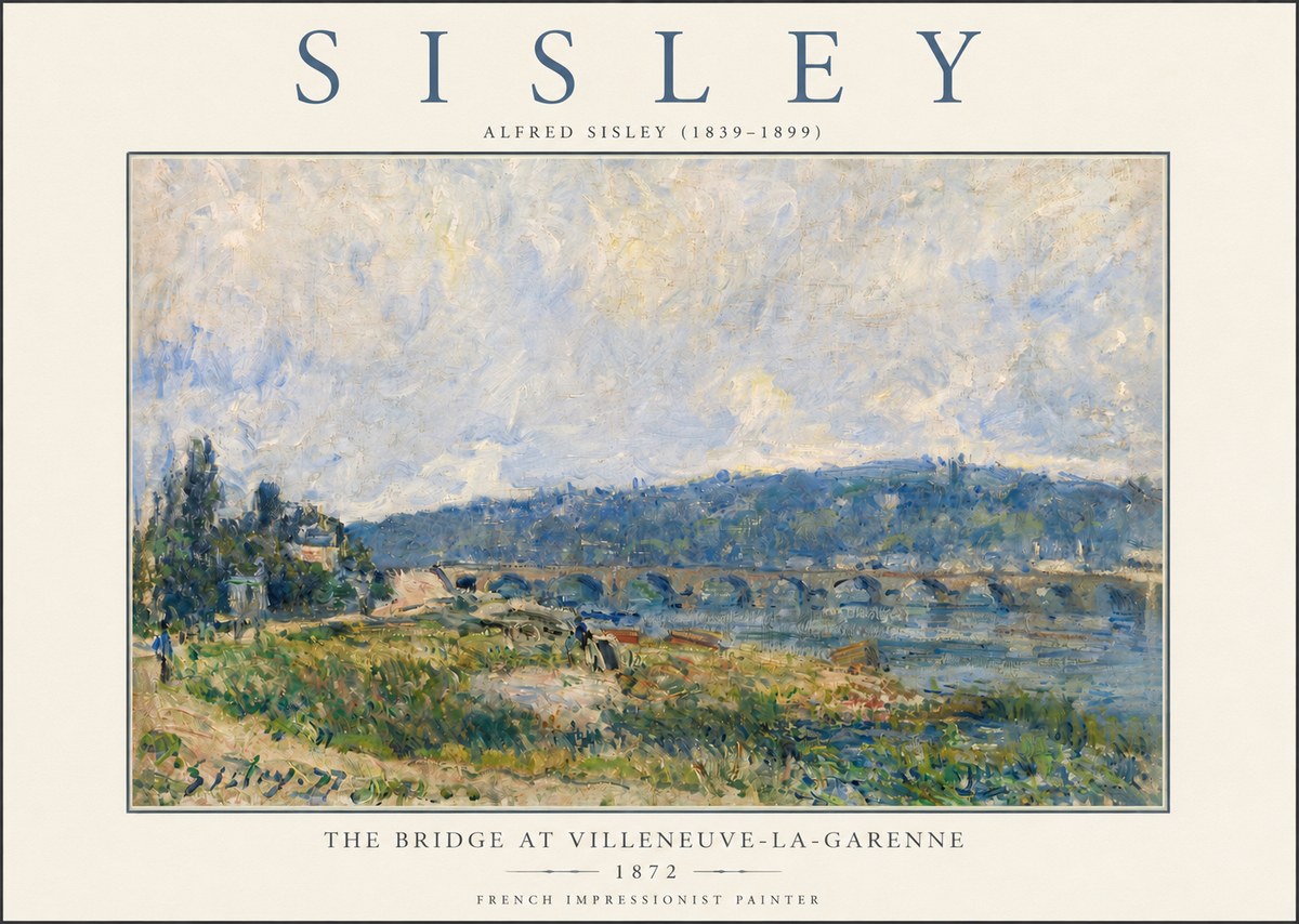 Sisley The Bridge at Villeneuve-la-garenne III No3 - Juliste