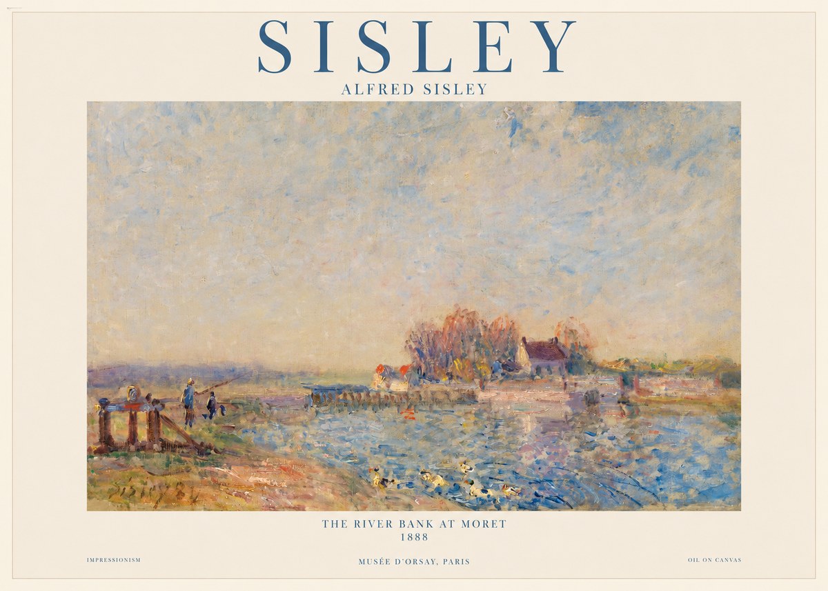 Sisley The River Bank at Moret No1 - Juliste