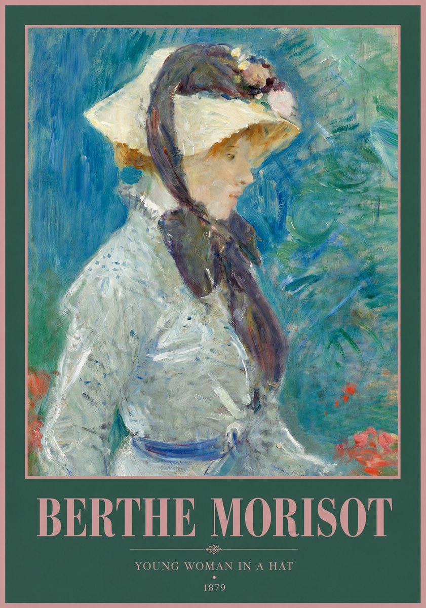 Berthe Morisot Young Woman in a Hat No2 - Juliste