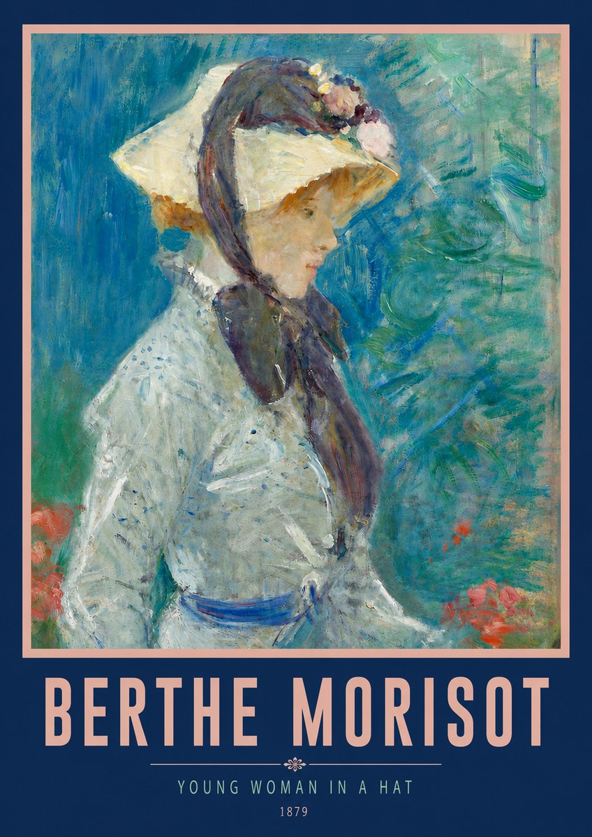 Berthe Morisot Young Woman in a Hat No4 - Juliste