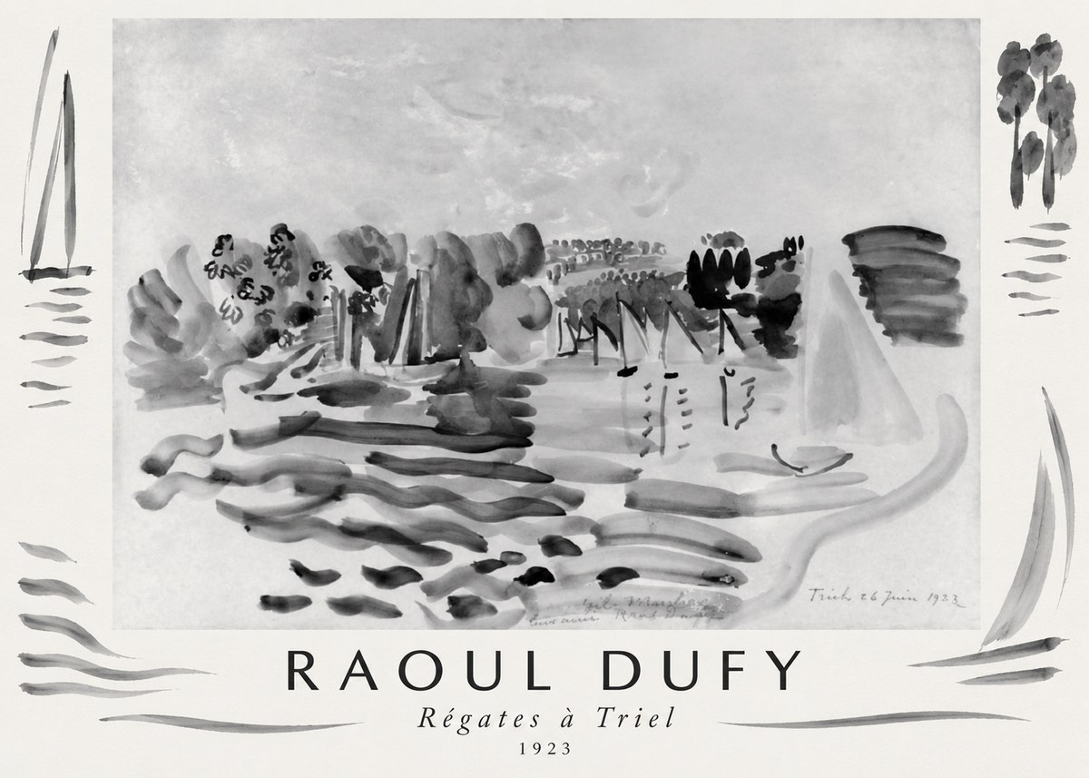 Raoul Dufy Régates À Triel No1 - Juliste
