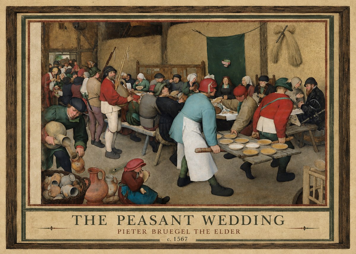 Pieter Bruegel The Peasant Wedding II No1 - Juliste