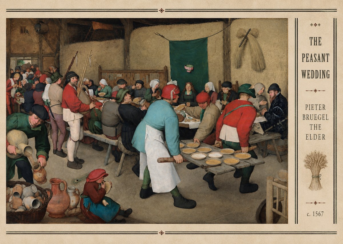 Pieter Bruegel The Peasant Wedding II No3 - Juliste