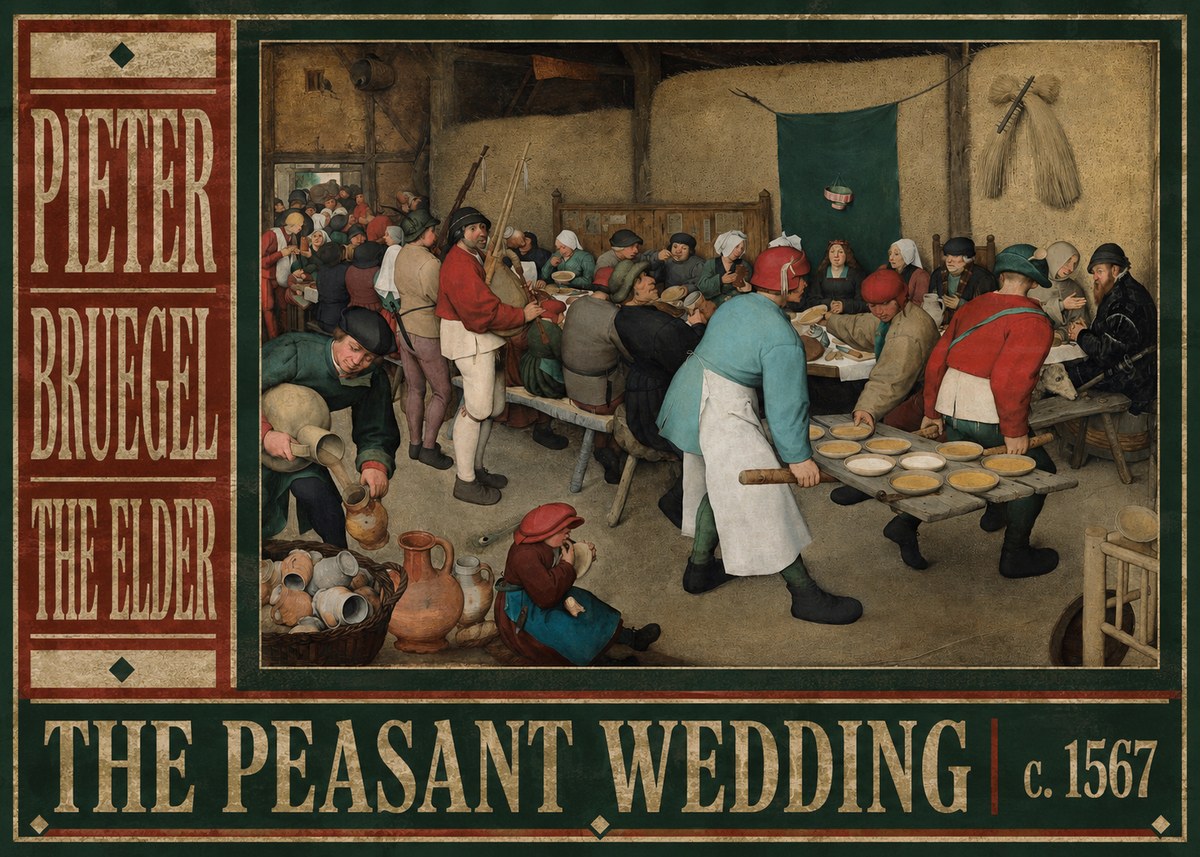 Pieter Bruegel The Peasant Wedding II No6 - Juliste