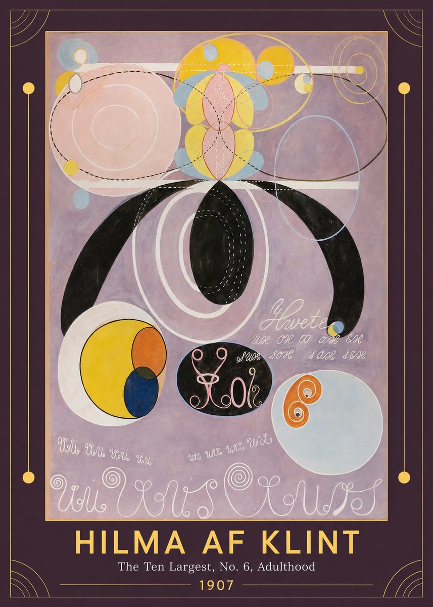 Hilma af Klint The Ten Largest, No. 6, Adulthood No1 - Juliste