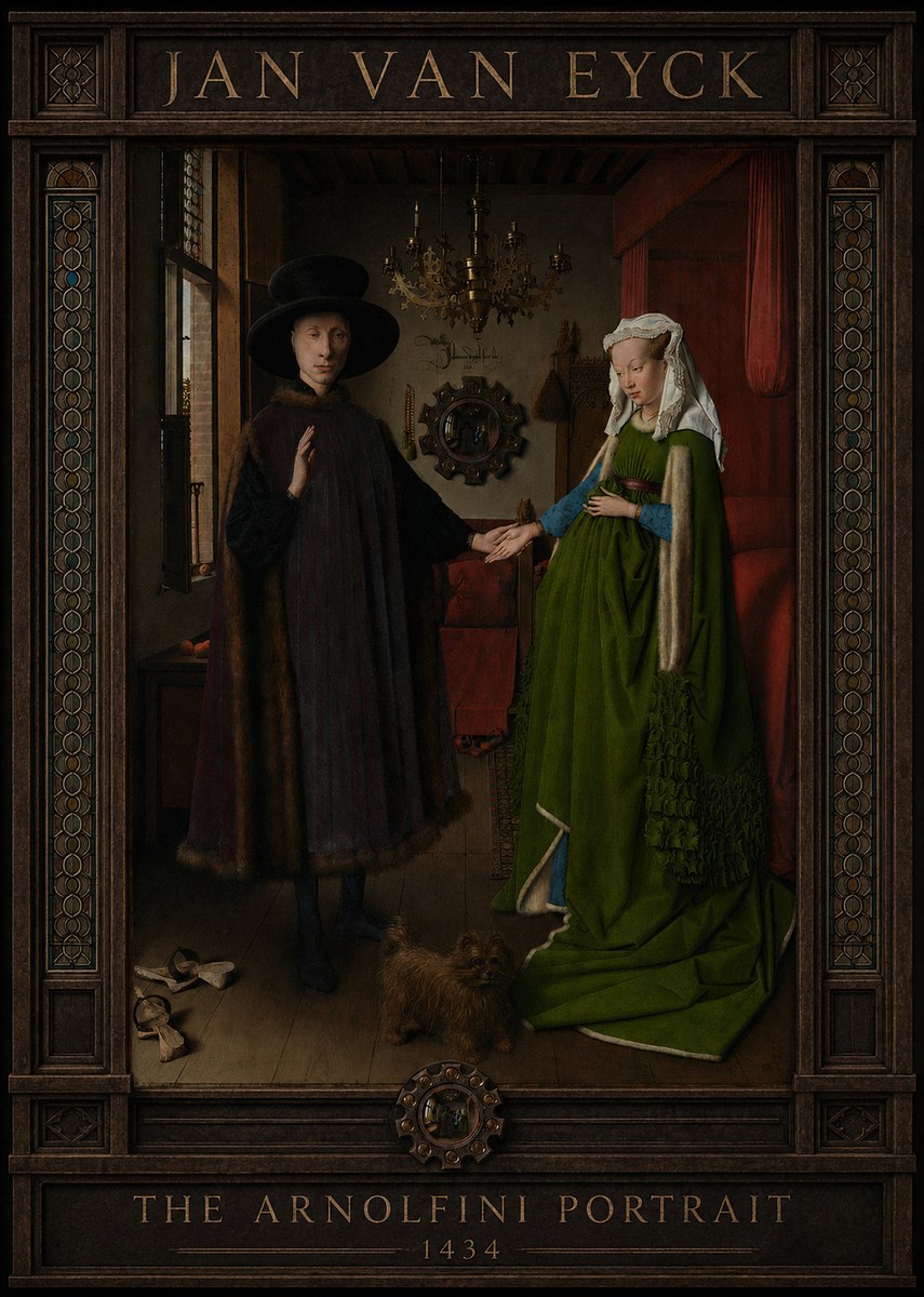 Jan van Eyck The Arnolfini Portrait II No3 - Juliste