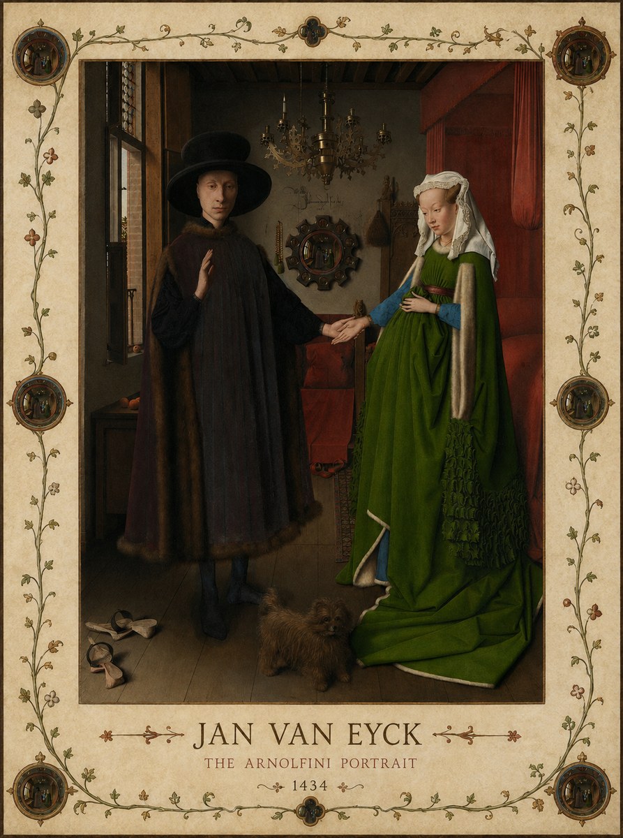Jan van Eyck The Arnolfini Portrait II No4 - Juliste