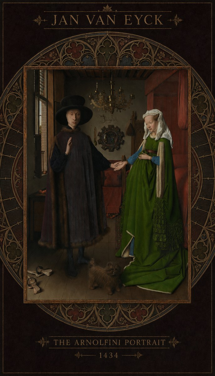 Jan van Eyck The Arnolfini Portrait II No6 - Juliste