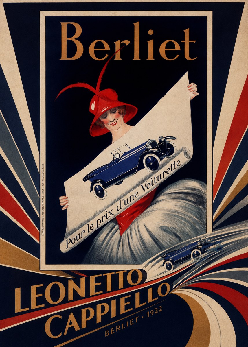 Leonetto Cappiello Berliet - Pour Le Prix D'une Voiturette No5 - Juliste