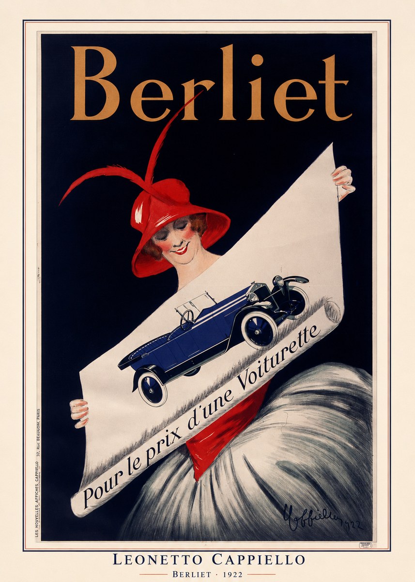 Leonetto Cappiello Berliet - Pour Le Prix D'une Voiturette No6 - Juliste