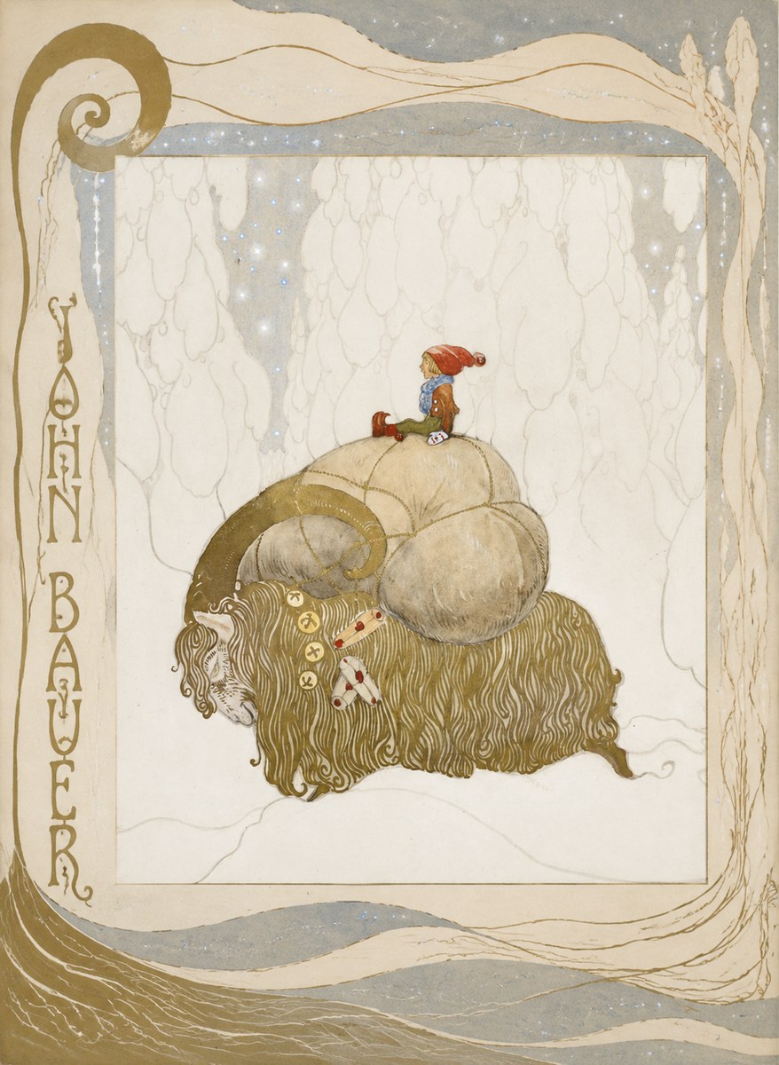 John Bauer The Boy and the Musk Ox No6 - Juliste