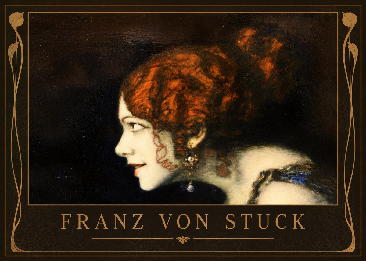 Franz von Stuck Head of a Woman No2 - Juliste